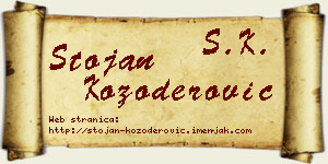Stojan Kozoderović vizit kartica